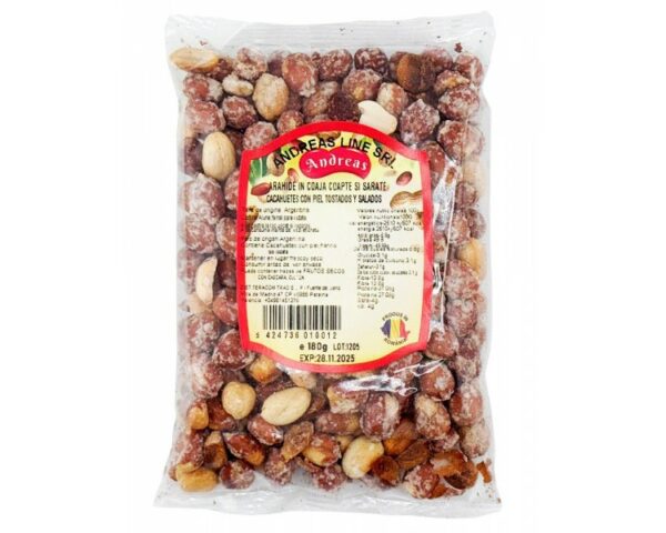 ANDREAS CACAHUETES PIEL TOSTADOS SALADOS 180G/16