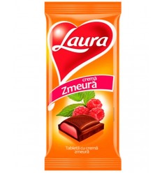 KANDIA LAURA CHOCOLATE FRAMBUESA 95G/20